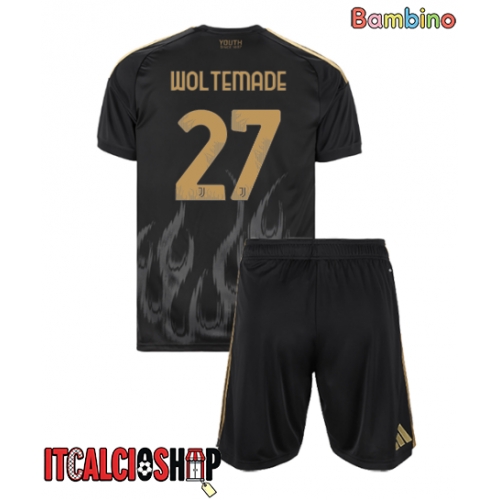 Juventus Nick Woltemade #27 Terza Maglia Bambino 2026-27 Manica Corta (+ Pantaloni corti)
